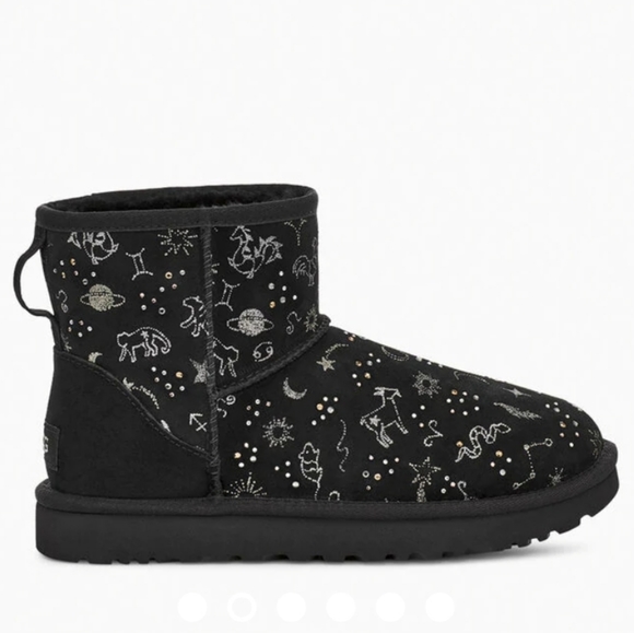 SALE! UGG Black Classic Zodiac Mini - Picture 4 of 7